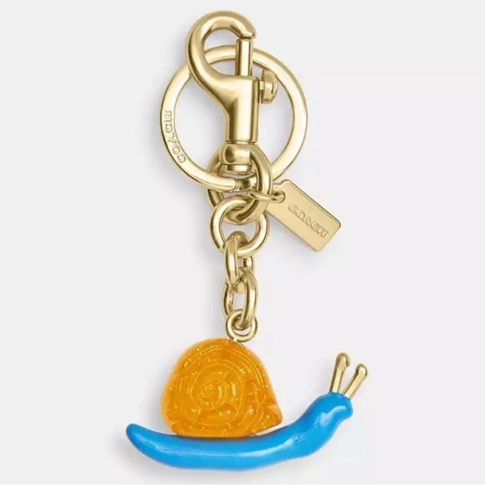 NWT COACH X OBSERVED BY US SNAIL KEY RING/BAG CHARM CHAIN CU307